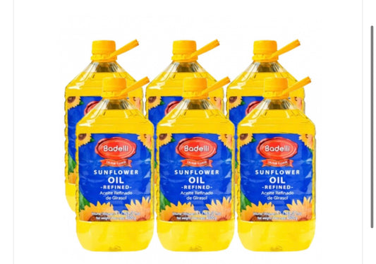 Aceite refinado de girasol Badelli (6 x 5 L)