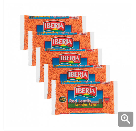 Lentejas rojas Iberia (5 x 340 g/ 12 oz)