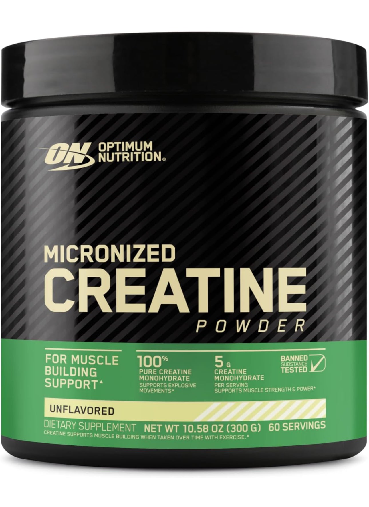 Optimum Nutrition Creatina en polvo, sin sabor. (Precio en cuba)